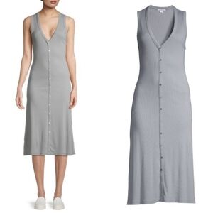 New James Perse Ribbed Tank Aura Midi A-Line Dress NWT Size 2/Medium